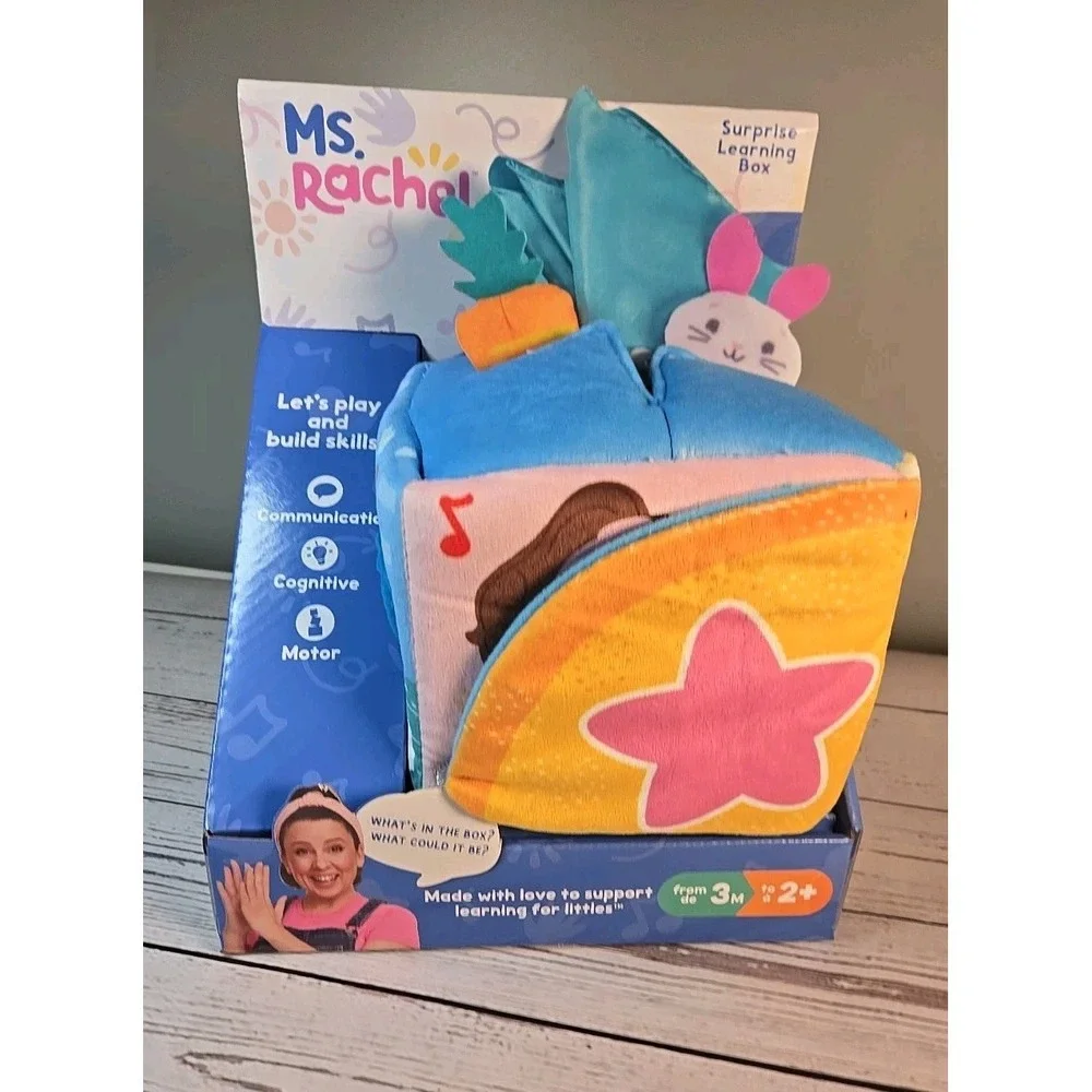 Ms. Rachel Official Surprise Learning Box Educational Toys with Stuffed Animals